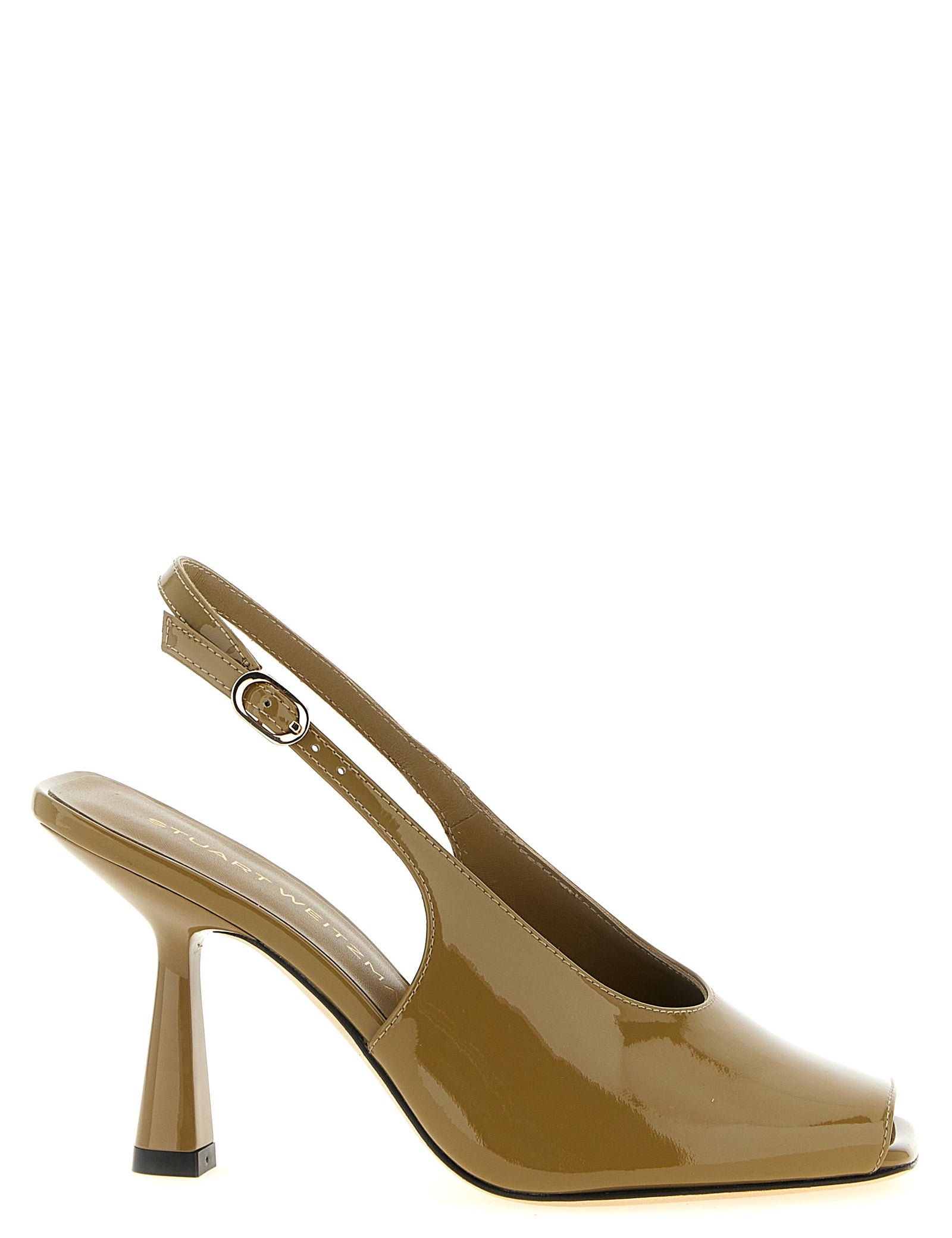 Stuart Weitzman Green Polyurethane High-Heel Pumps