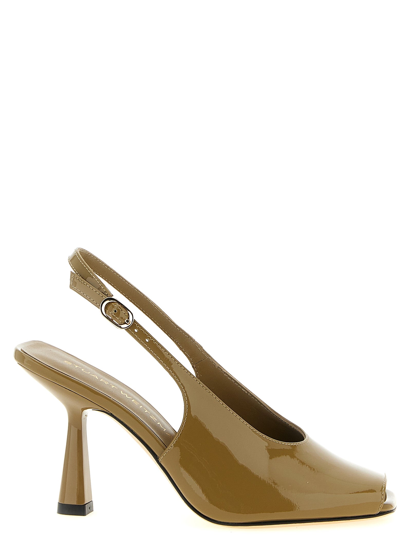 Stuart Weitzman Green Polyurethane High-Heel Pumps