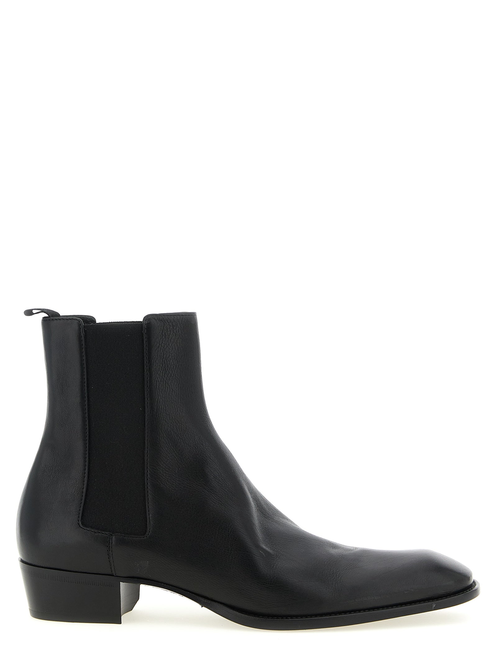 Saint Laurent Black Calfskin Chelsea Boots