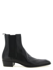 Saint Laurent Black Calfskin Chelsea Boots