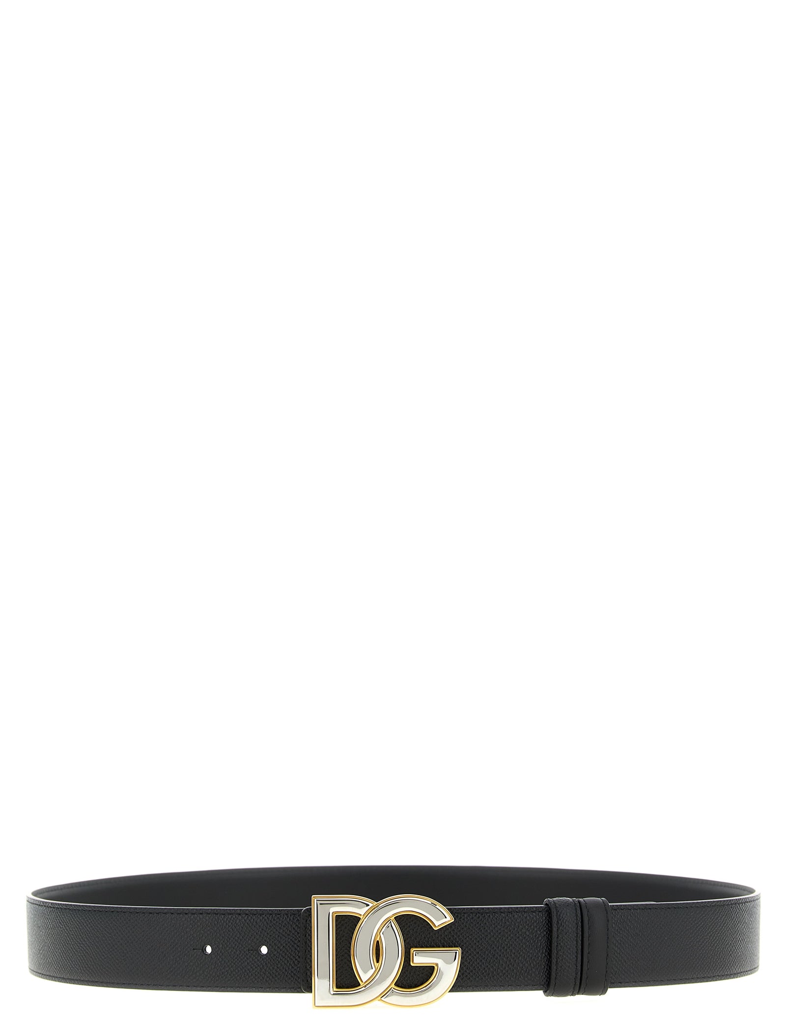 Dolce & Gabbana Black Calfskin Regular Belt
