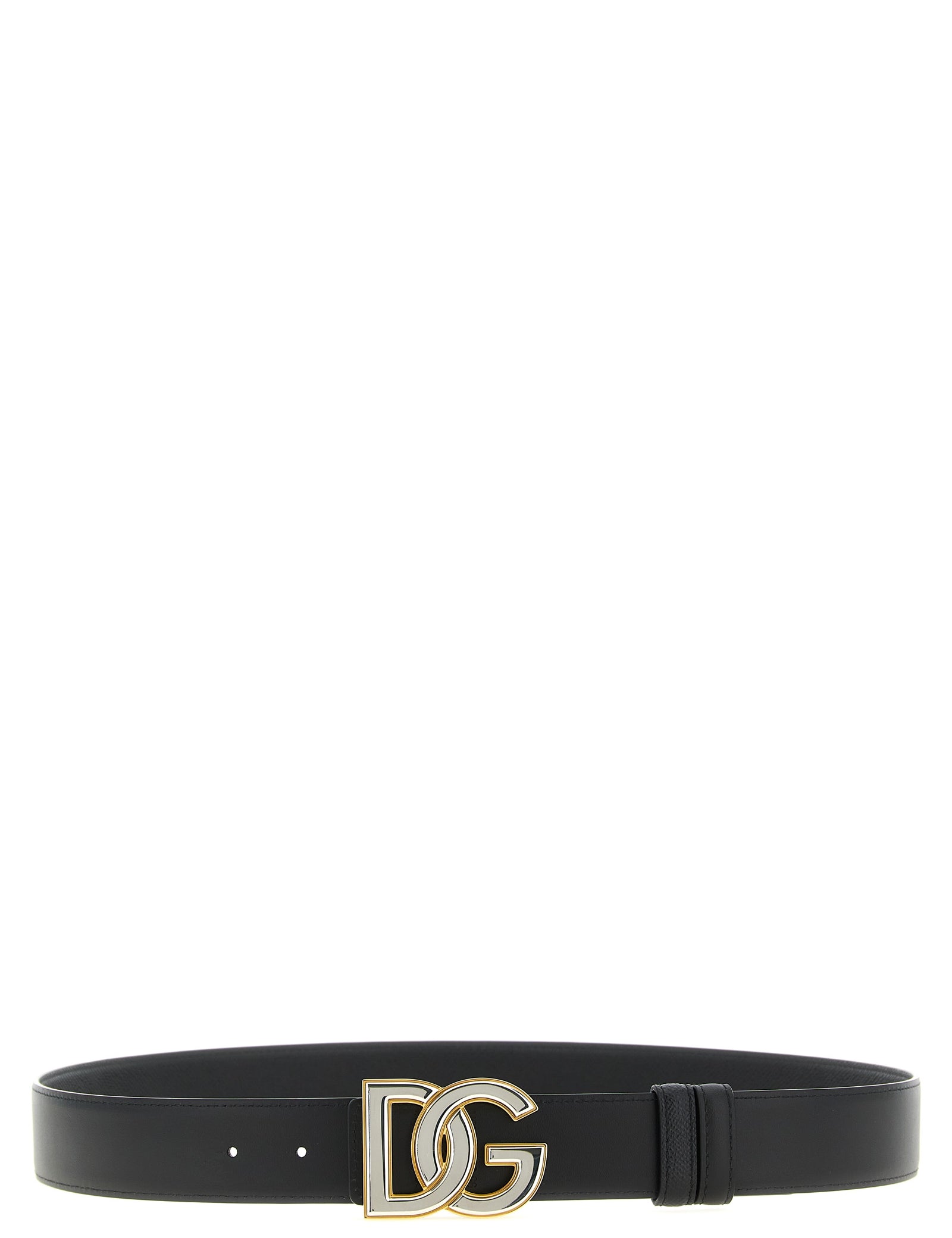 Dolce & Gabbana Black Calfskin Regular Belt
