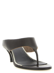 Magda Butrym Brown Napa Leather Stiletto Heel Sandals