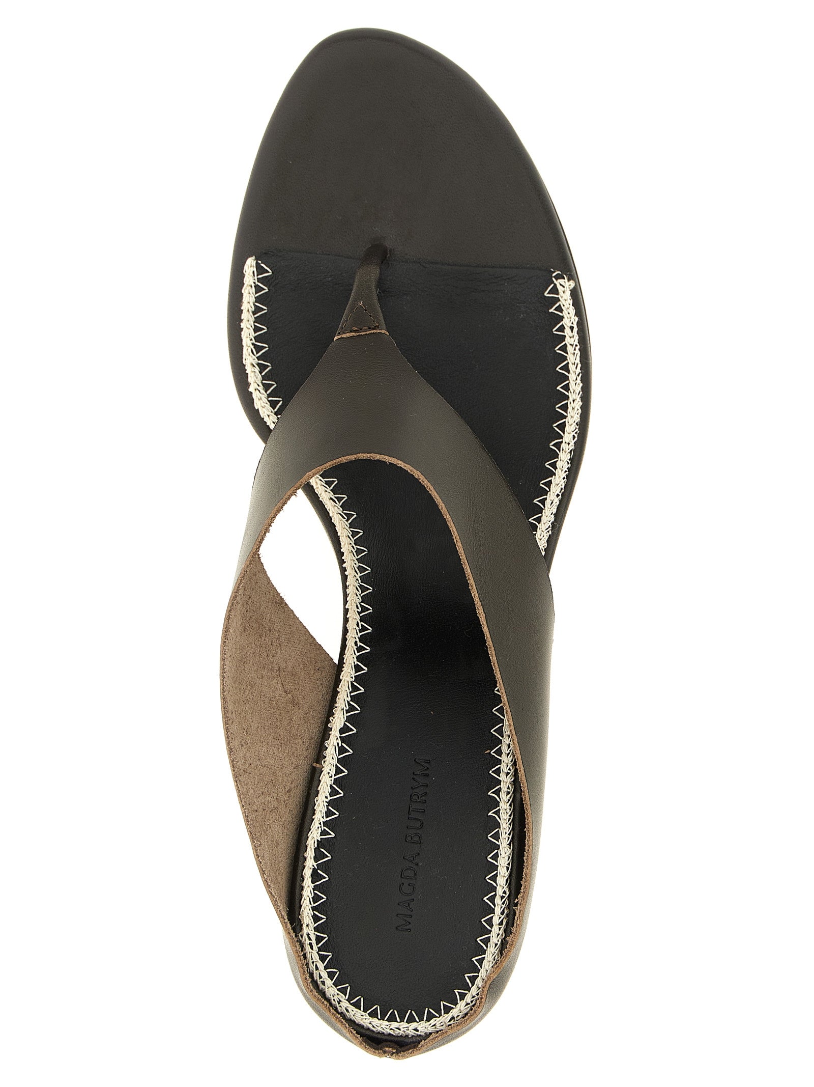 Magda Butrym Brown Napa Leather Stiletto Heel Sandals
