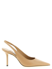 Jimmy Choo Beige Leather High Heel Pumps