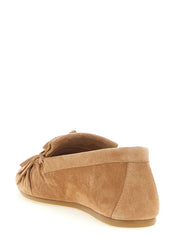 Stuart Weitzman Brown Calfskin Slip-On Loafers