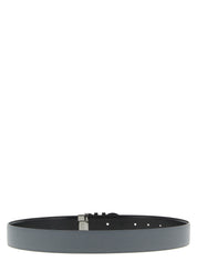 Ferragamo Gray Calfskin Reversible Belt