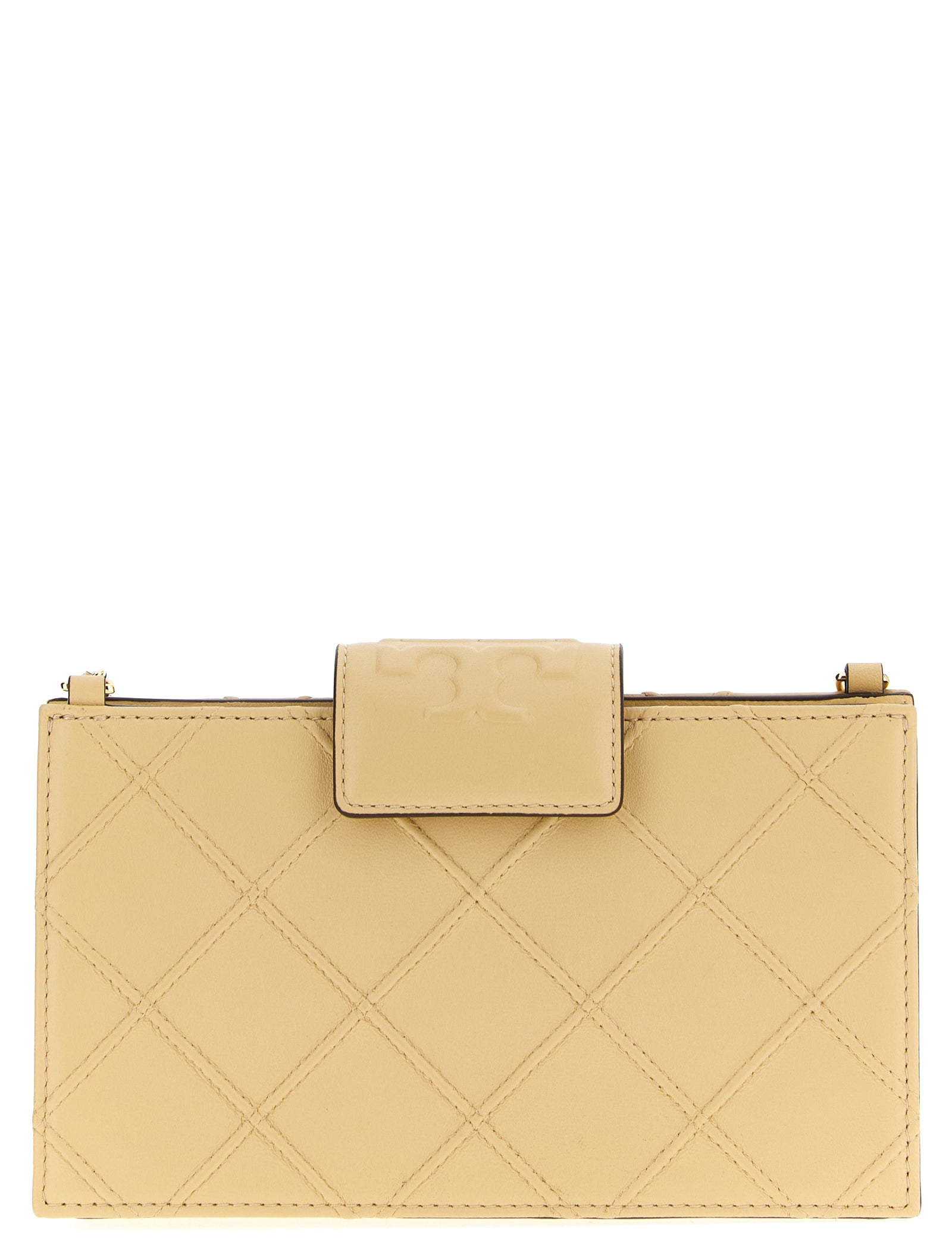 Tory Burch Beige Lamb Leather Cardholder