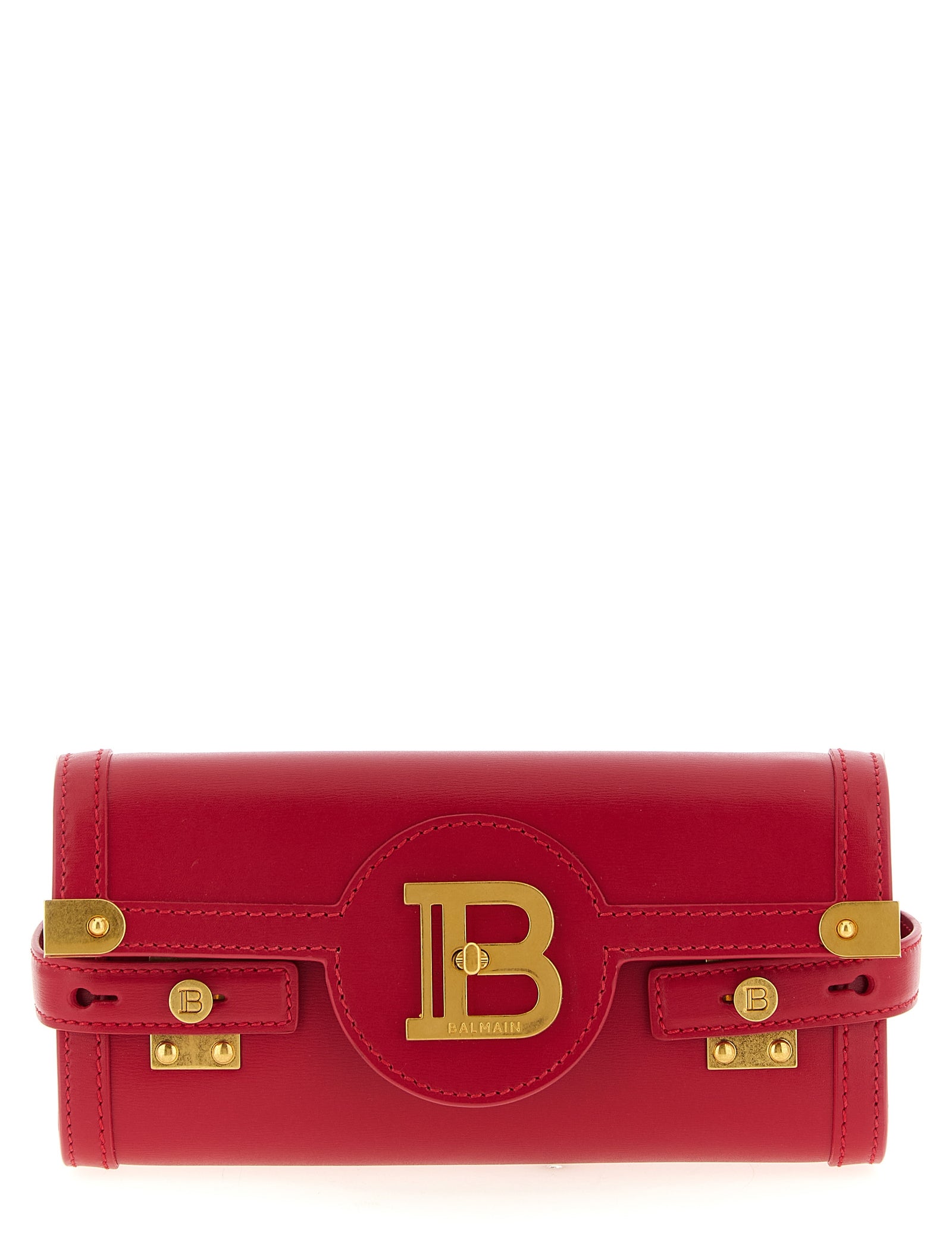 Balmain Fuchsia Calfskin Clutch Bag