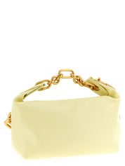Balmain Yellow Bicolor Calfskin Handbag