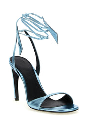 The Attico Light Blue Calfskin Stiletto Heel Sandals