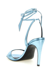 The Attico Light Blue Calfskin Stiletto Heel Sandals