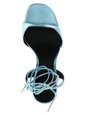 The Attico Light Blue Calfskin Stiletto Heel Sandals