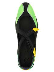 The Attico Green Polyethylene Ballet Flats