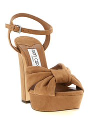 Jimmy Choo Brown Suede Stiletto Heel Sandals