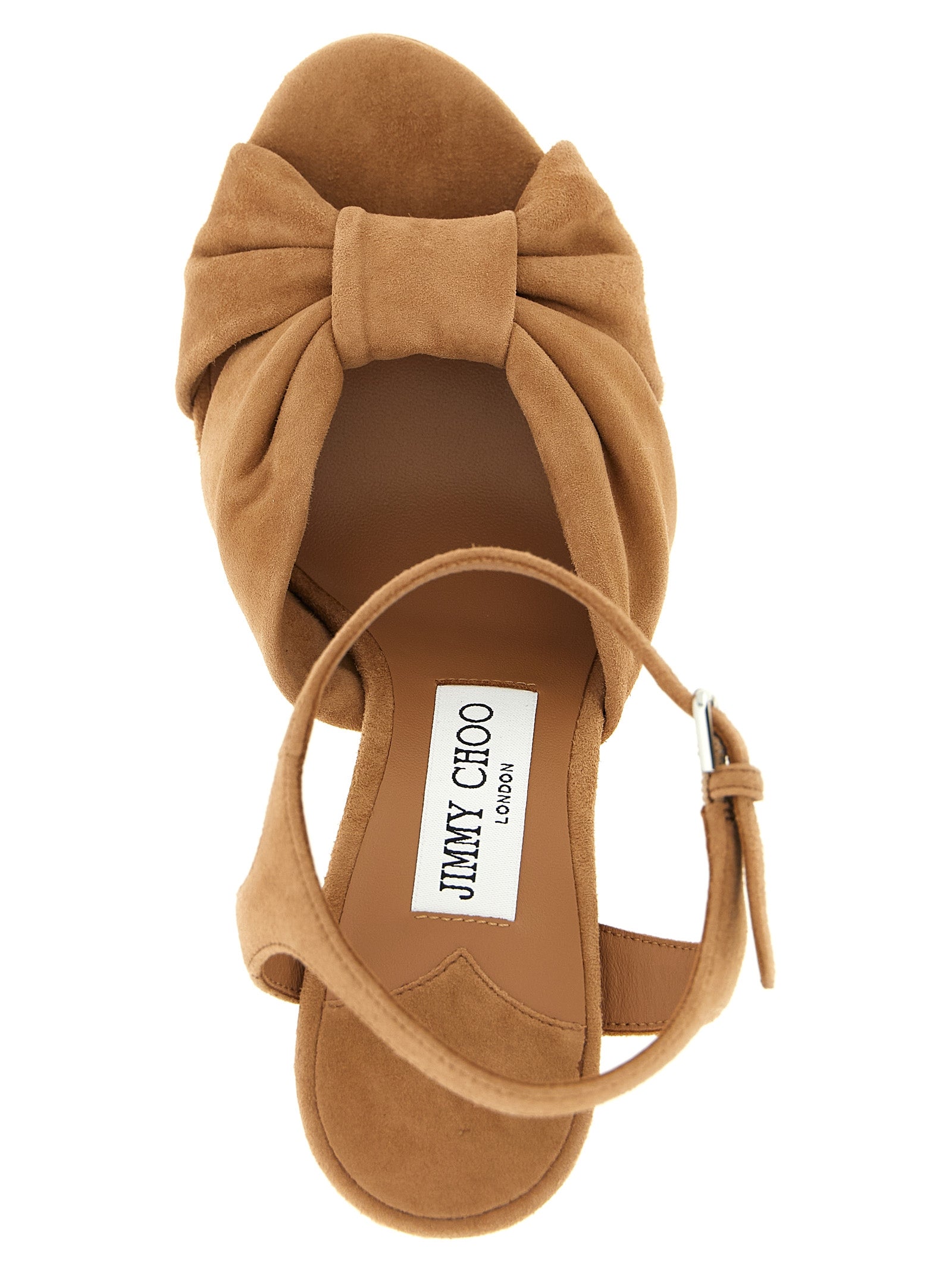 Jimmy Choo Brown Suede Stiletto Heel Sandals