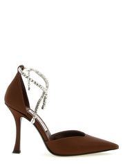 Jimmy Choo Brown Satin High-Heel Pumps