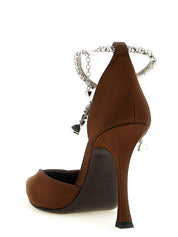 Jimmy Choo Brown Satin High-Heel Pumps