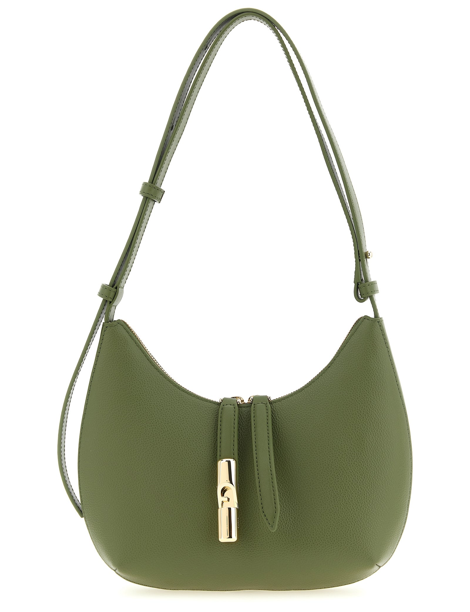 Furla Green Calfskin Shoulder Bag