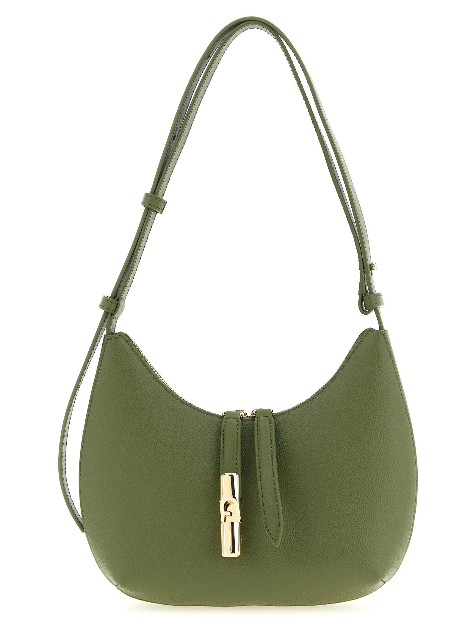 Furla Green Calfskin Shoulder Bag