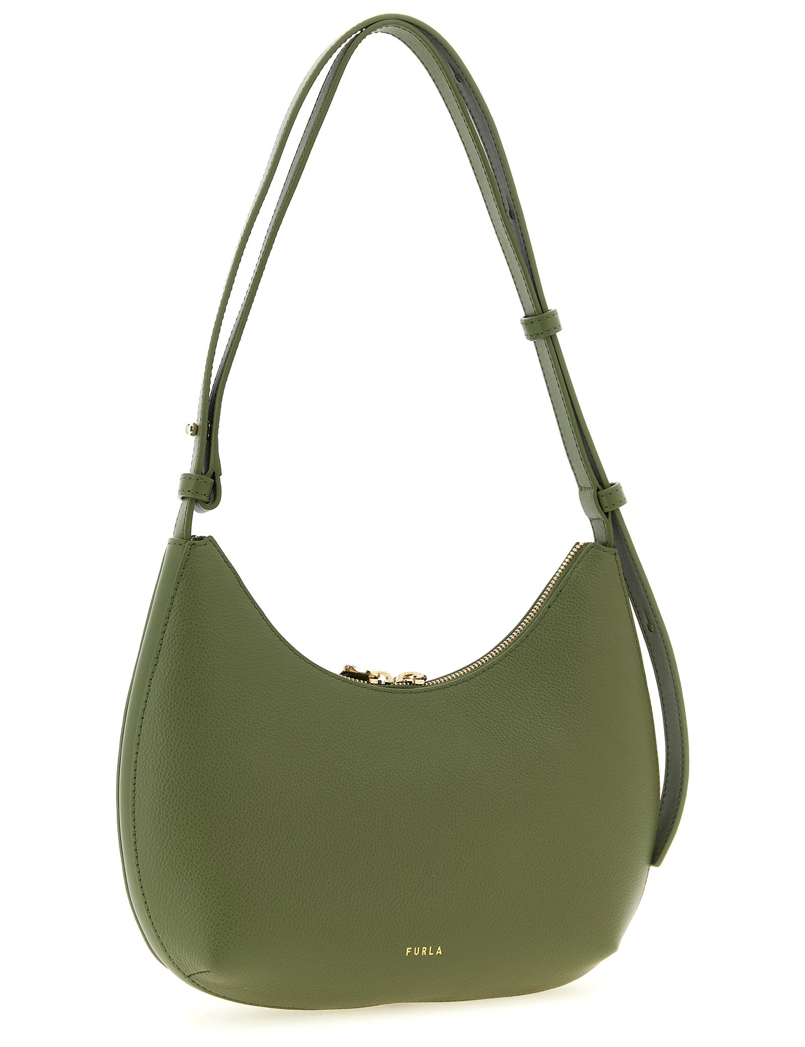 Furla Green Calfskin Shoulder Bag