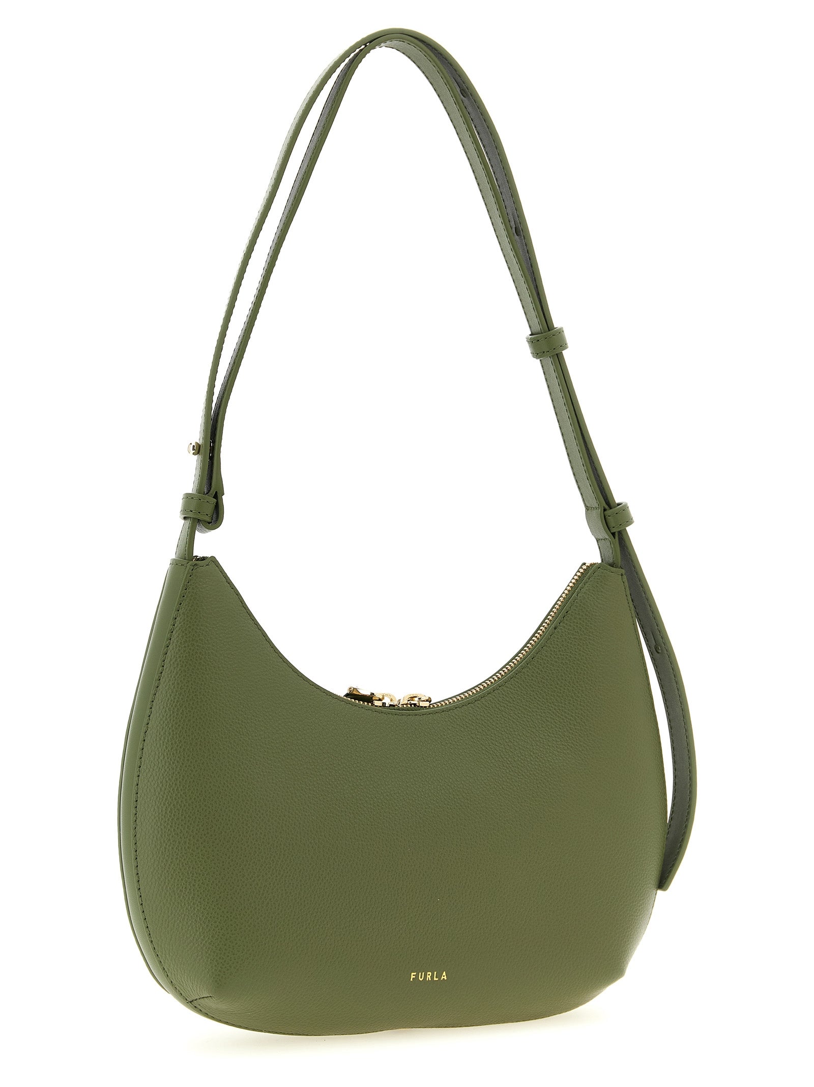 Furla Green Calfskin Shoulder Bag