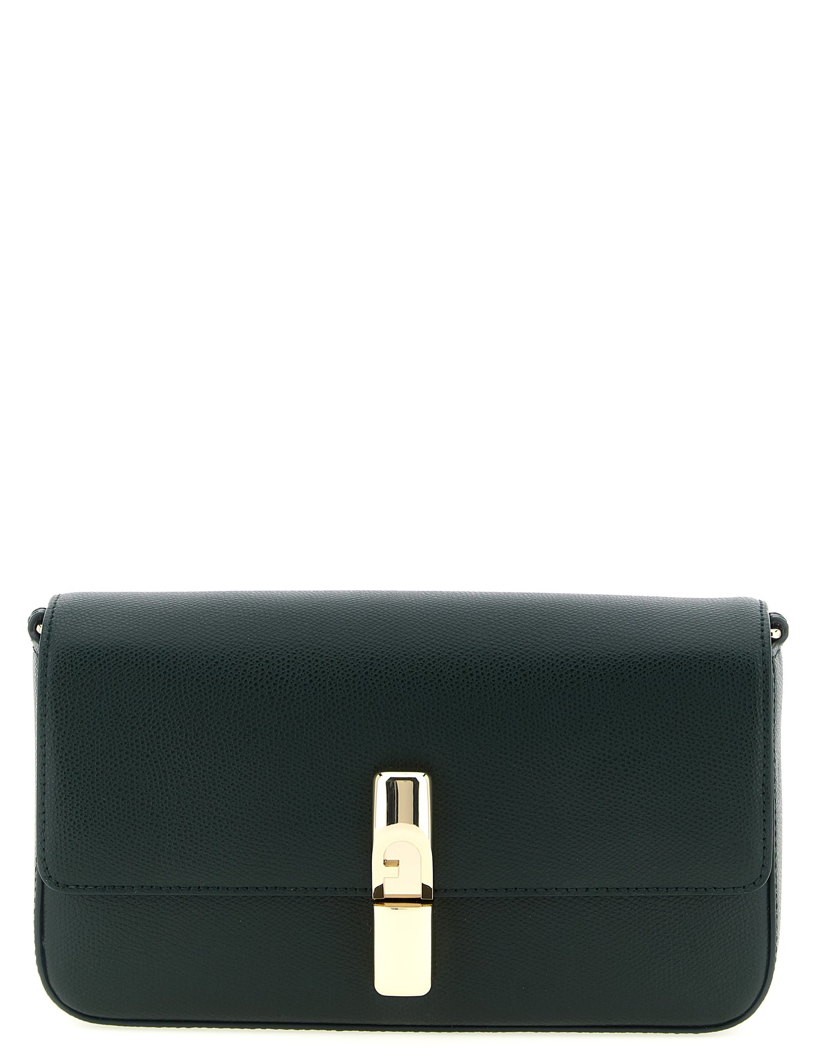 Furla Green Calfskin Crossbody Bag