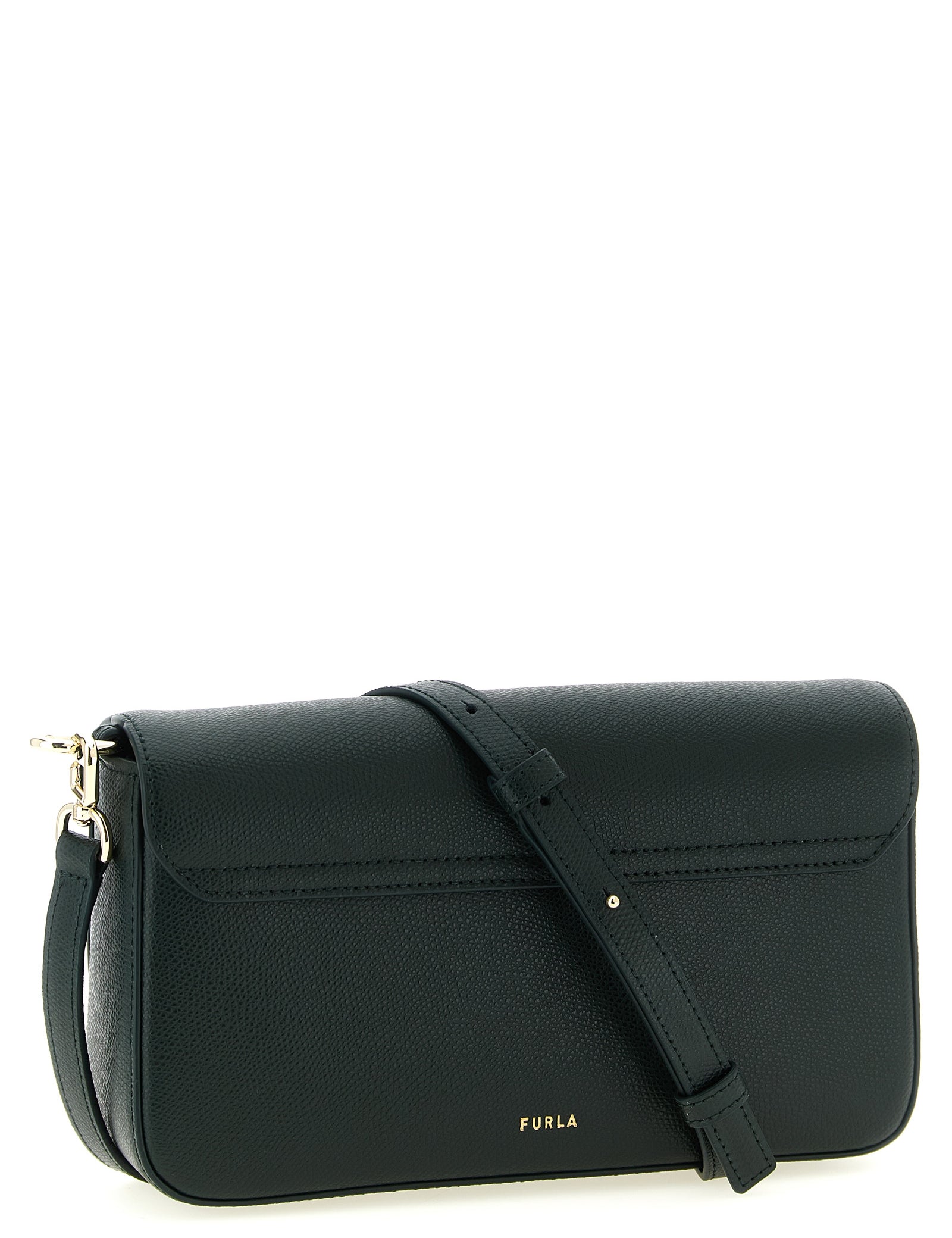 Furla Green Calfskin Crossbody Bag
