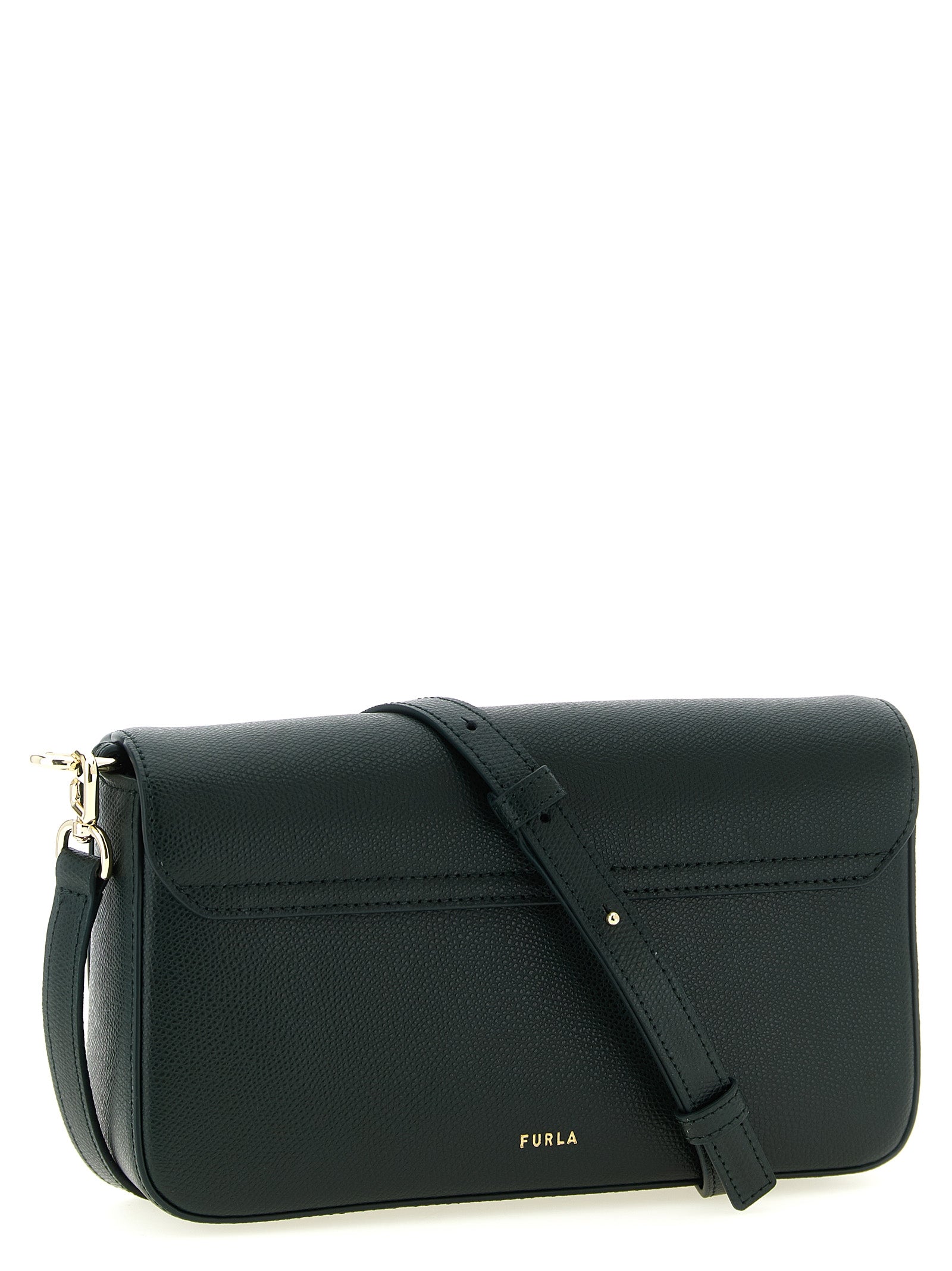 Furla Green Calfskin Crossbody Bag