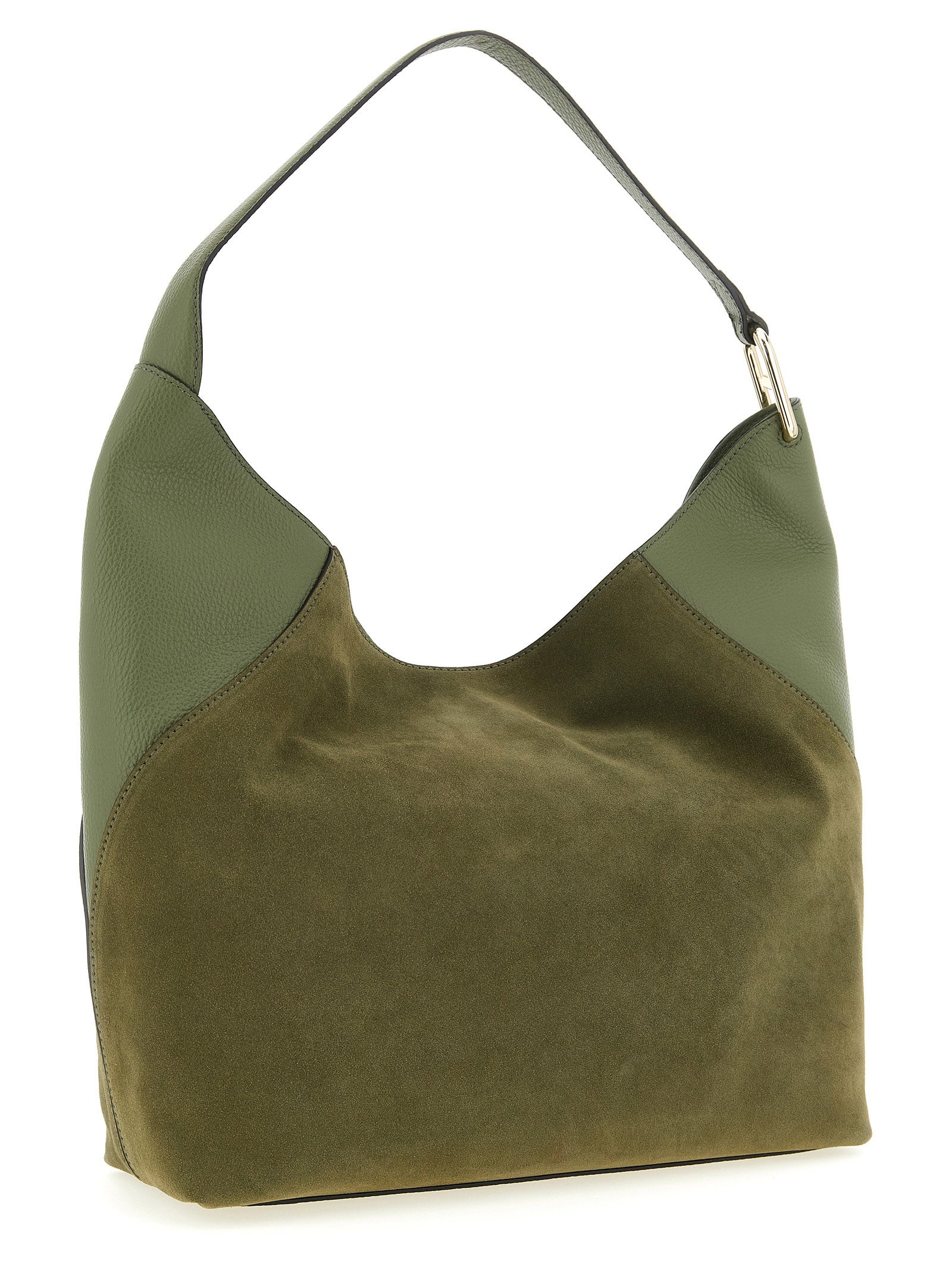 Furla Green Calfskin Shoulder Bag