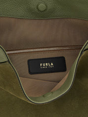 Furla Green Calfskin Shoulder Bag