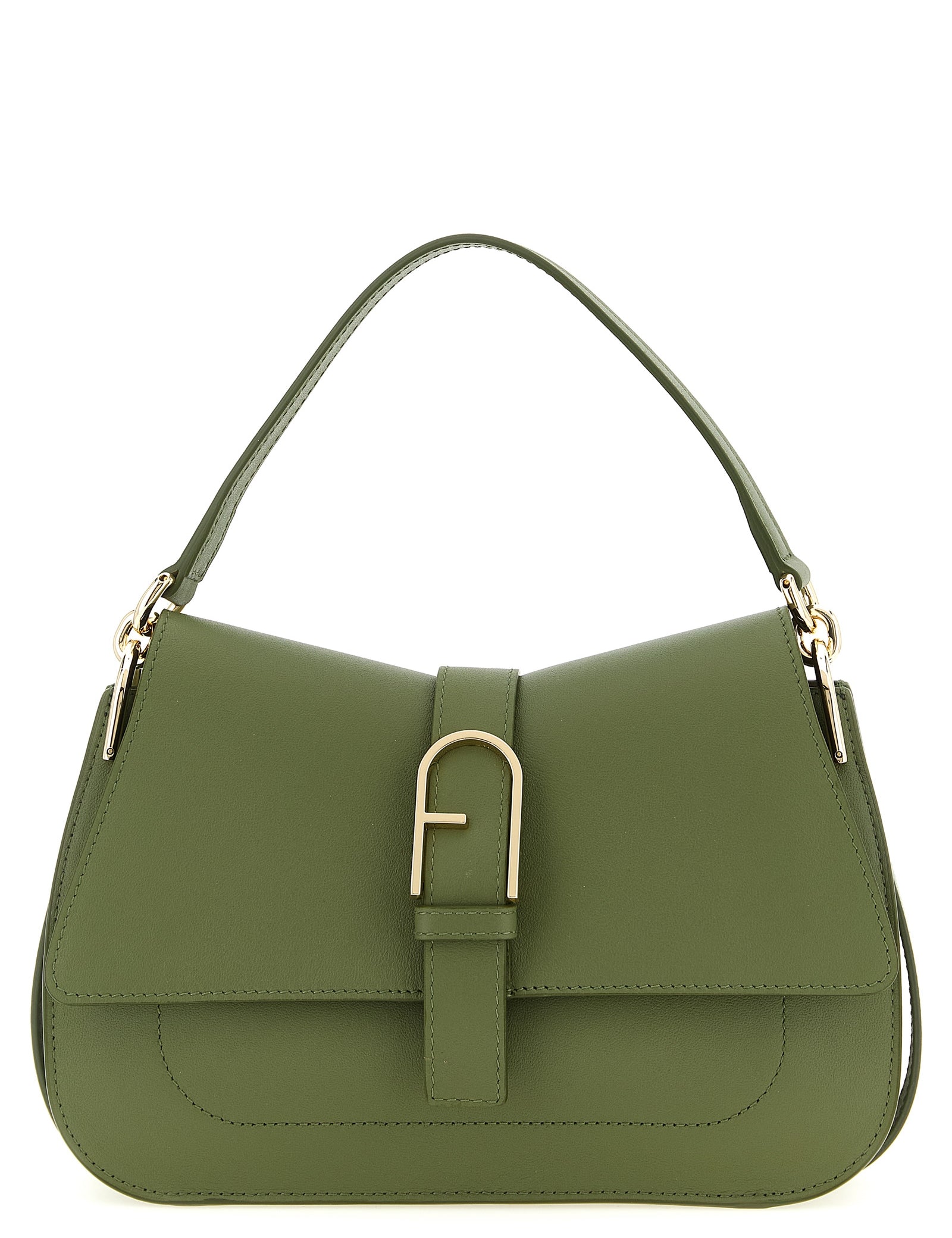 Furla Green Calfskin Shoulder Bag