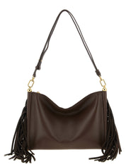 Furla Brown Lamb Leather Shoulder Bag