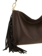 Furla Brown Lamb Leather Shoulder Bag