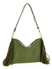 Furla Green Bicolor Lamb Leather Mini Shoulder Bag