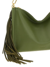 Furla Green Bicolor Lamb Leather Mini Shoulder Bag