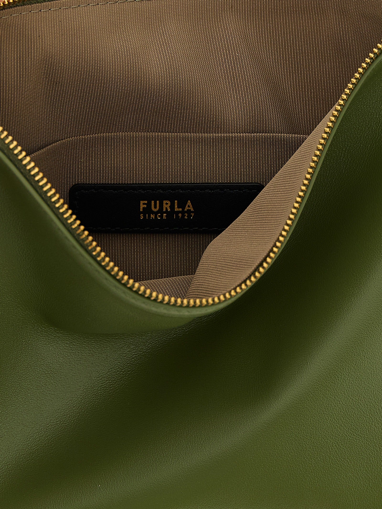 Furla Green Bicolor Lamb Leather Mini Shoulder Bag