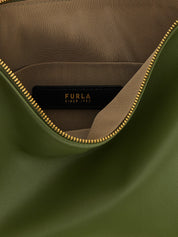 Furla Green Bicolor Lamb Leather Mini Shoulder Bag