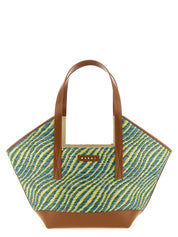 Marni Green Polyamide Trapezoidal Tote Bag