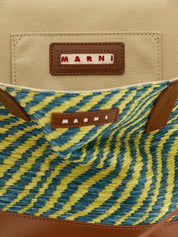 Marni Green Polyamide Trapezoidal Tote Bag