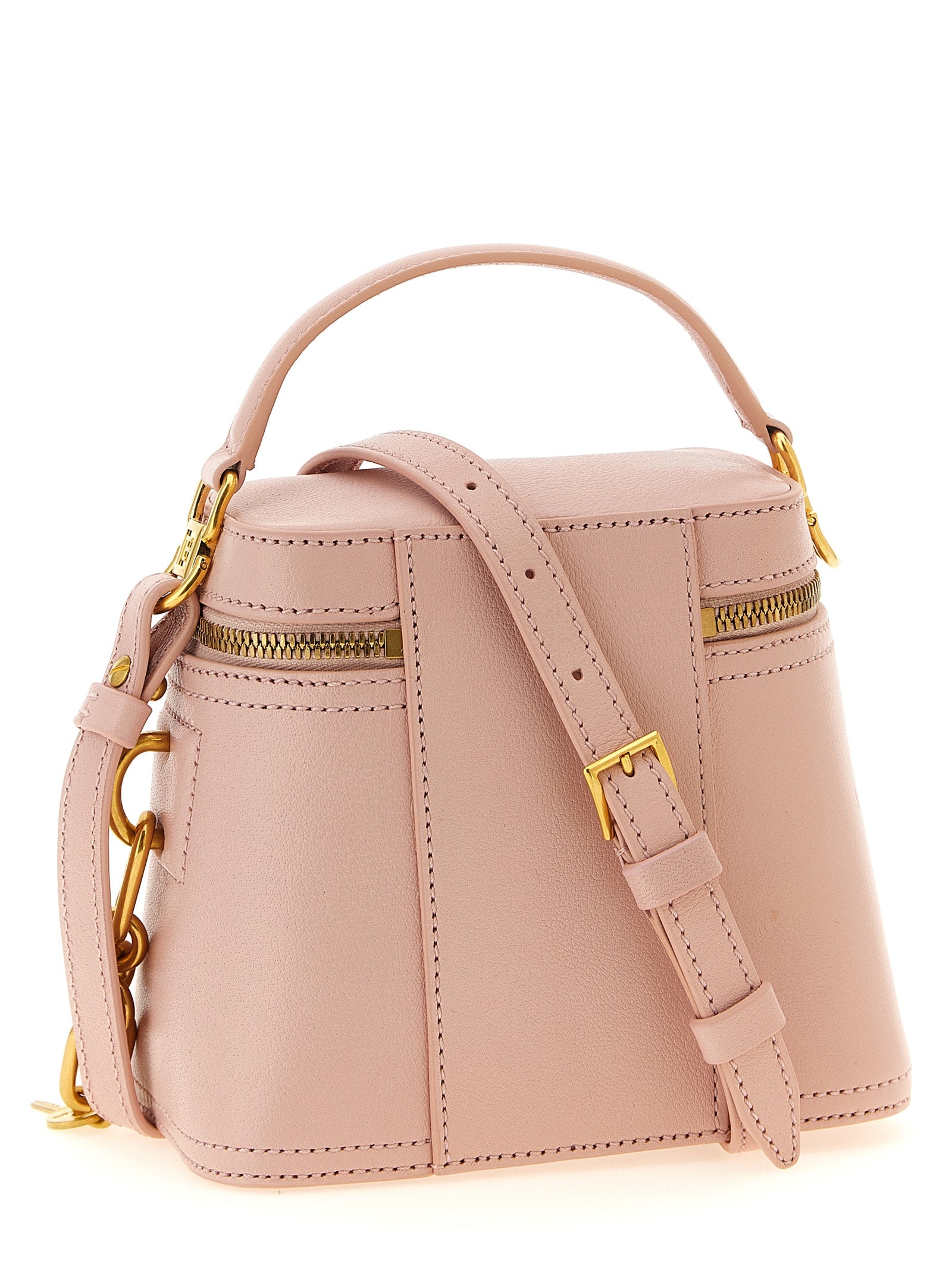 Balmain Pink Calfskin Handbag