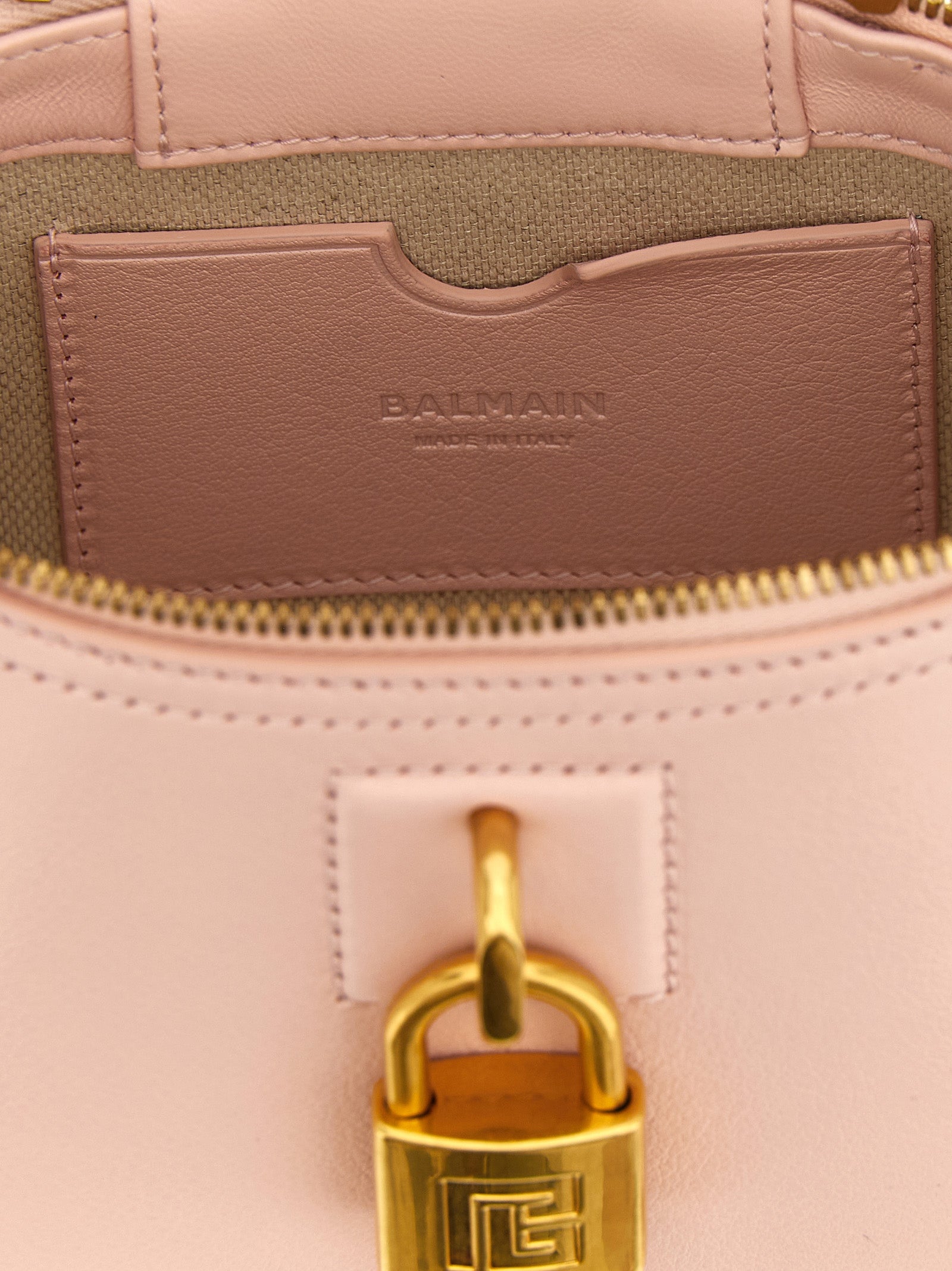 Balmain Pink Calfskin Handbag