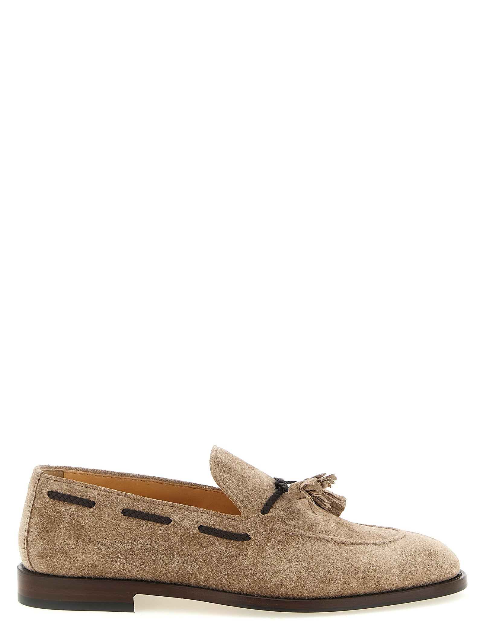 Brunello Cucinelli Brown Calfskin Slip-On Loafers