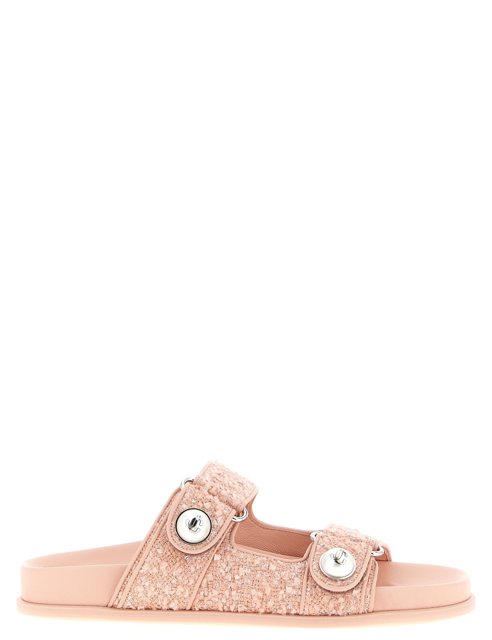 Jimmy Choo Pink Tweed Slides
