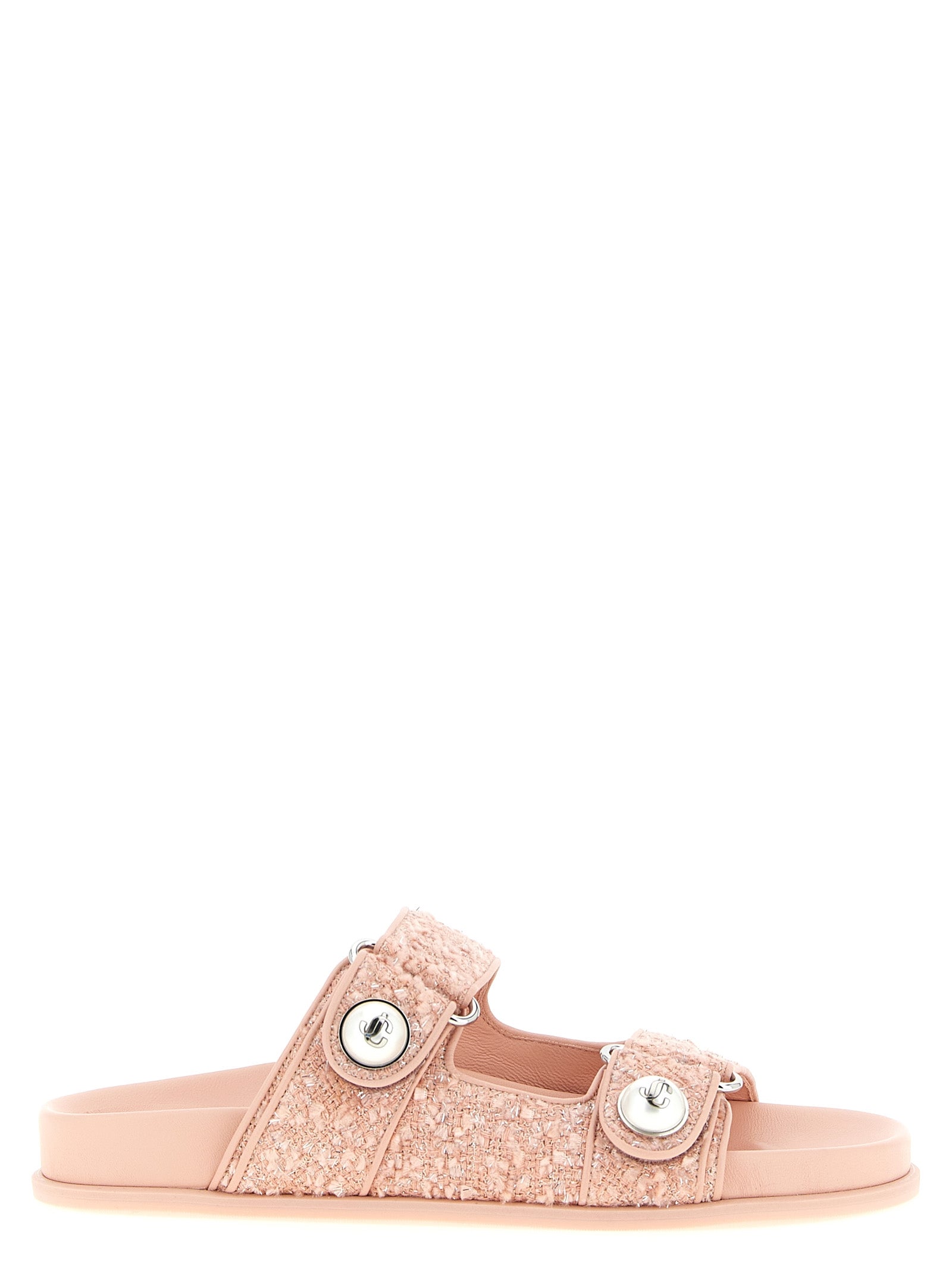 Jimmy Choo Pink Tweed Slides