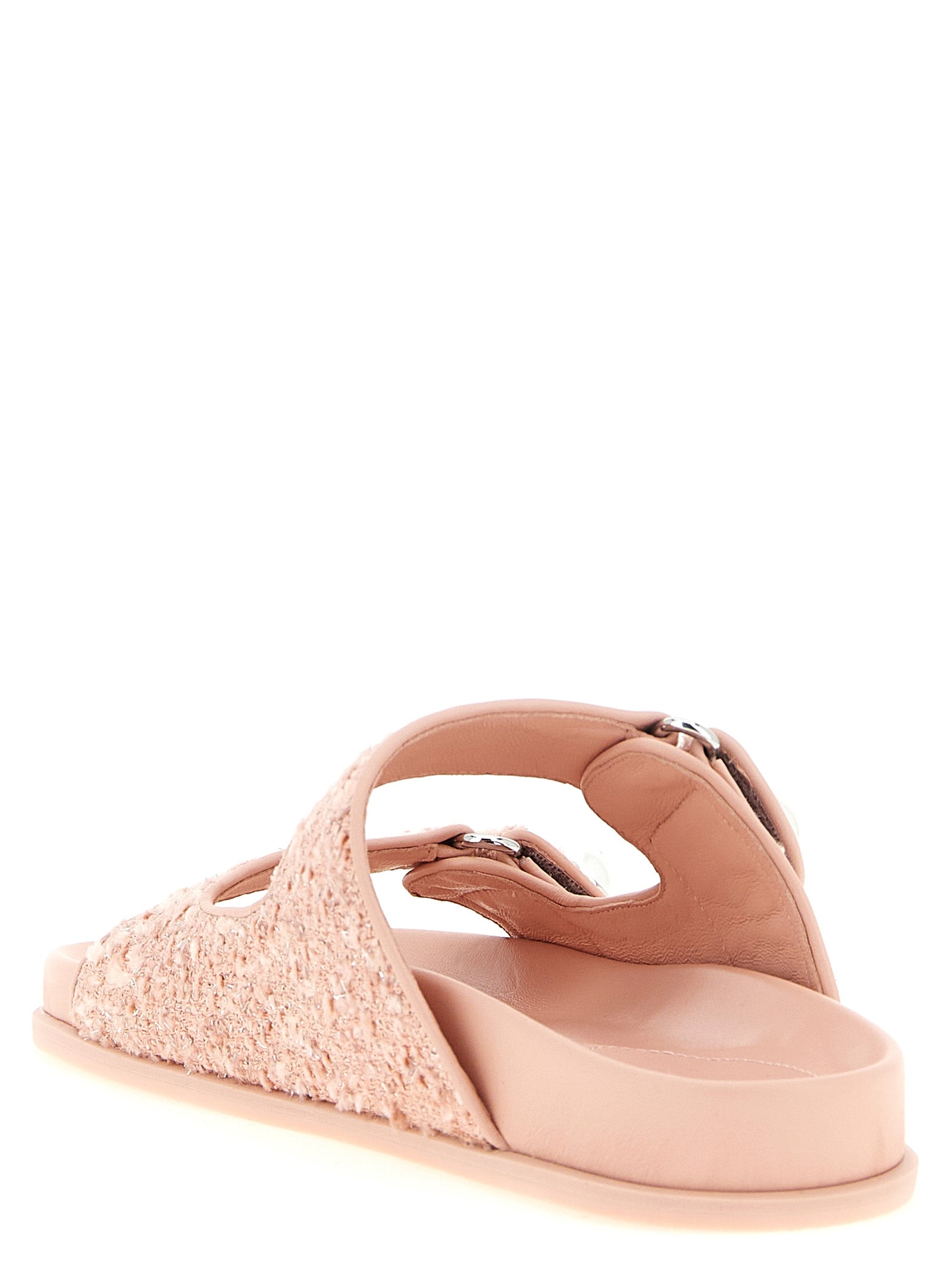 Jimmy Choo Pink Tweed Slides