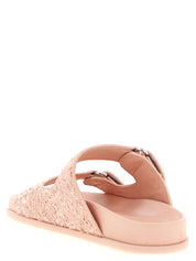 Jimmy Choo Pink Tweed Slides