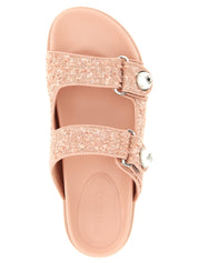 Jimmy Choo Pink Tweed Slides