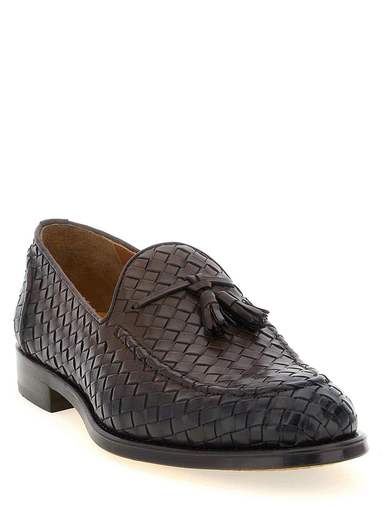 Doucal's Brown Calfskin Slip-On Loafers
