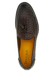 Doucal's Brown Calfskin Slip-On Loafers